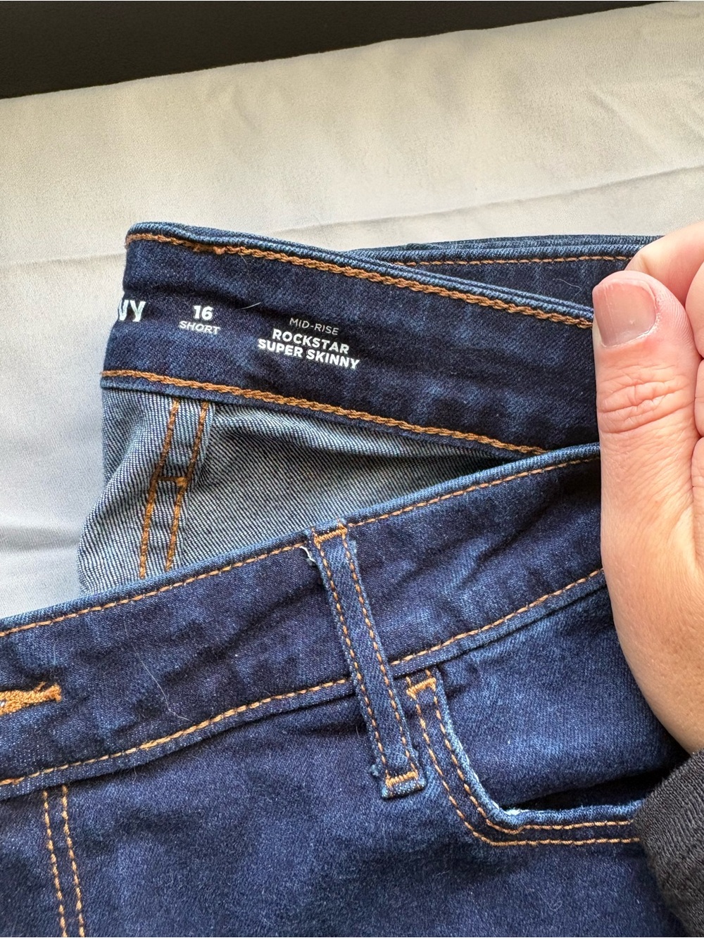 Old Navy Dark Blue Rockstar Super Skinny Jeans